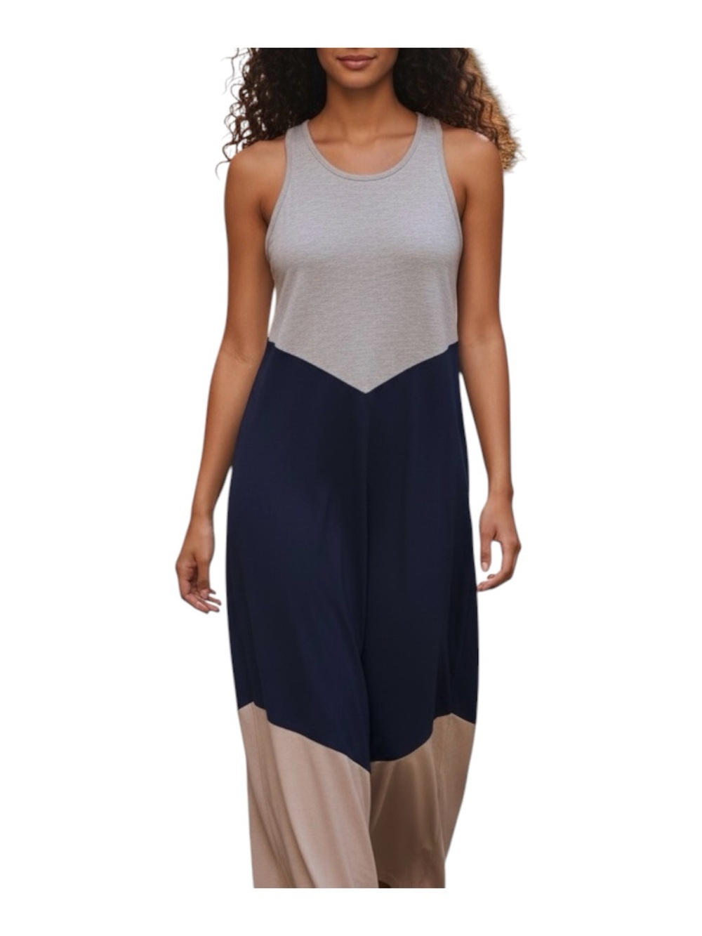Monteau  Maxi Gray and Black Dress. Sz L